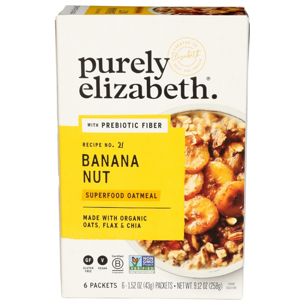 Purely Elizabeth Banana Nut Superfood Oatmeal - 9.12 oz