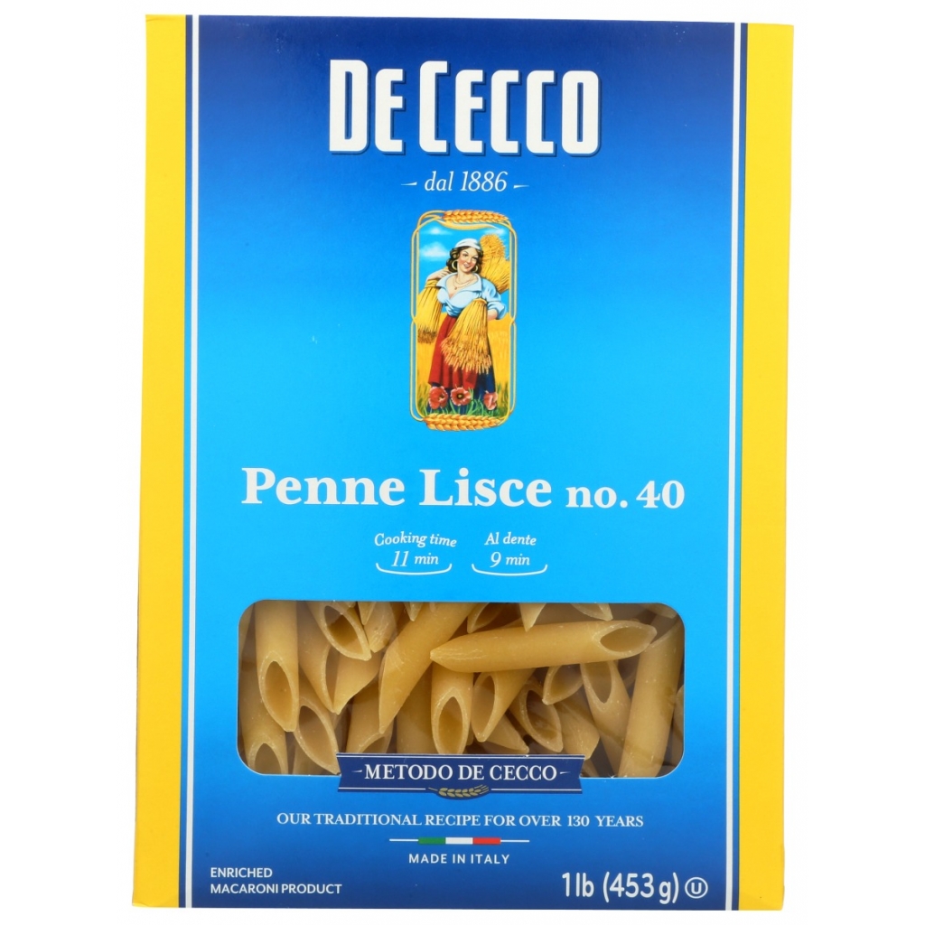 Delicate Penne Lisce No 40 Pasta, 16 oz