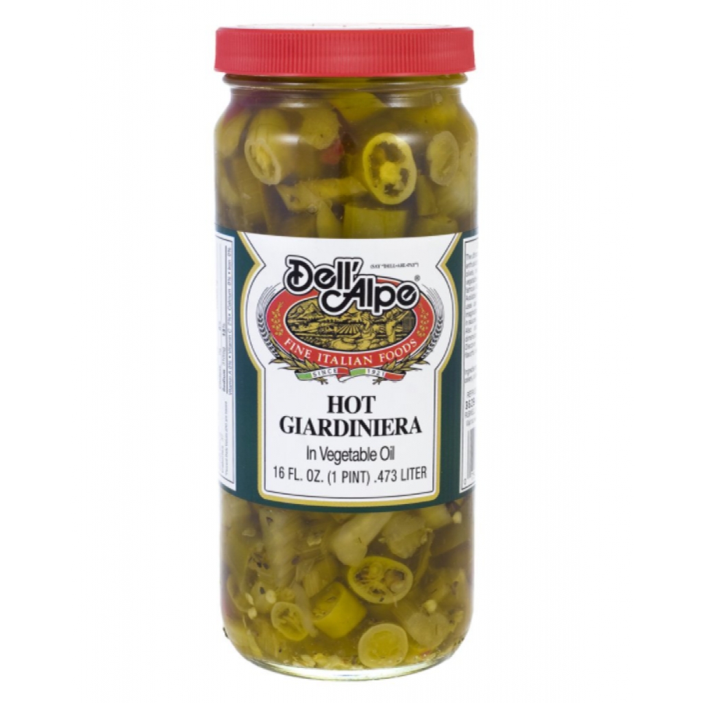 Hot Giardiniera in Vegetable Oil, 16 oz