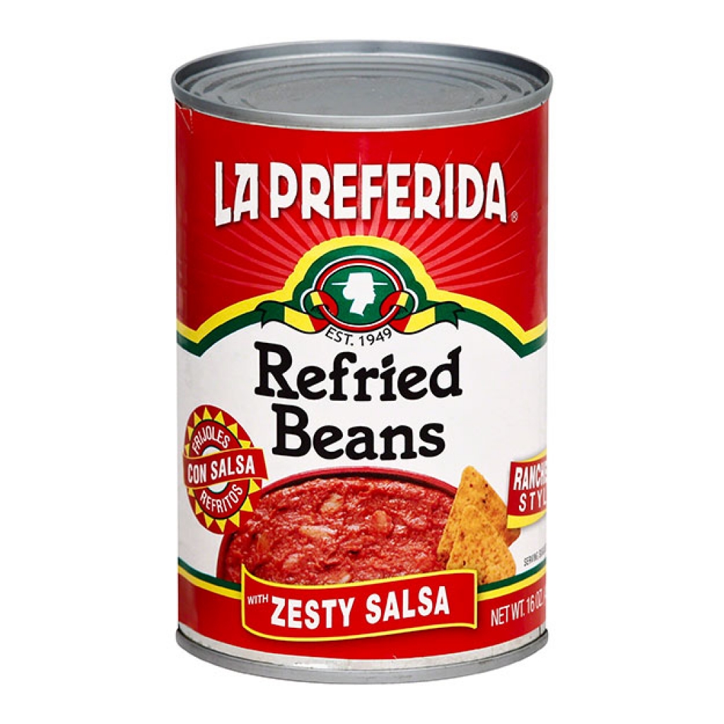 Zesty Salsa Refried Beans - Creamy & Delicious, 16 oz