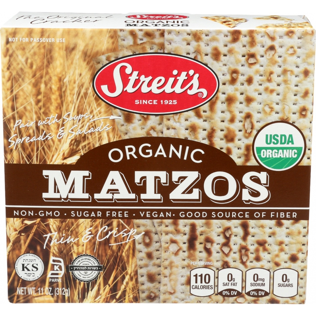 Organic Flour and Water Matzo - 11 oz