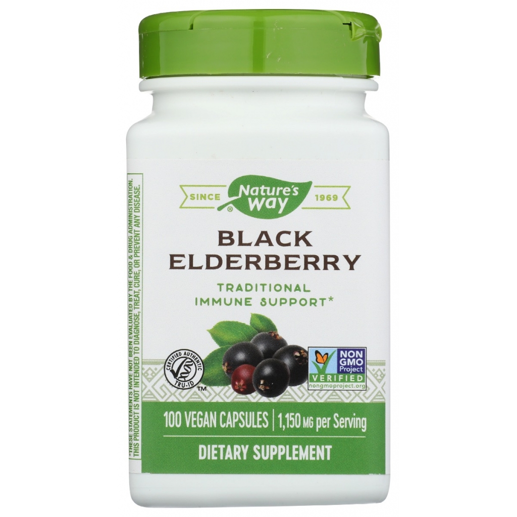 Black Elderberry Immune Support - 100 Veggie Capsules