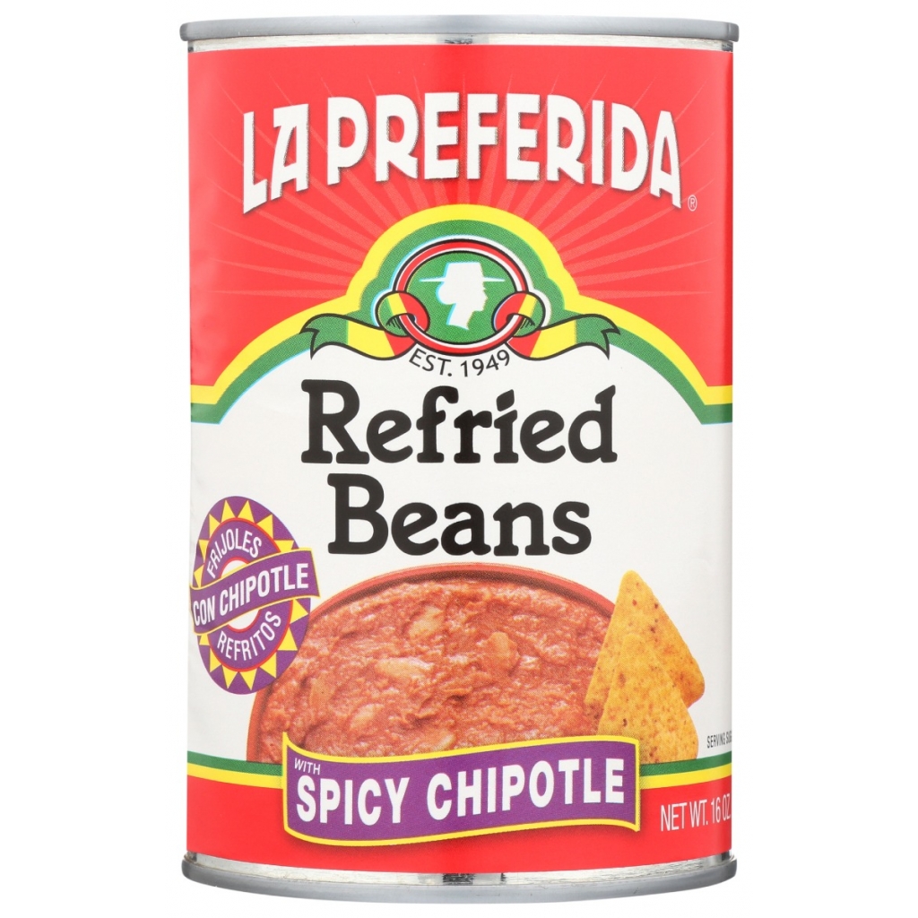 Spicy Chipotle Refried Beans – 16 oz