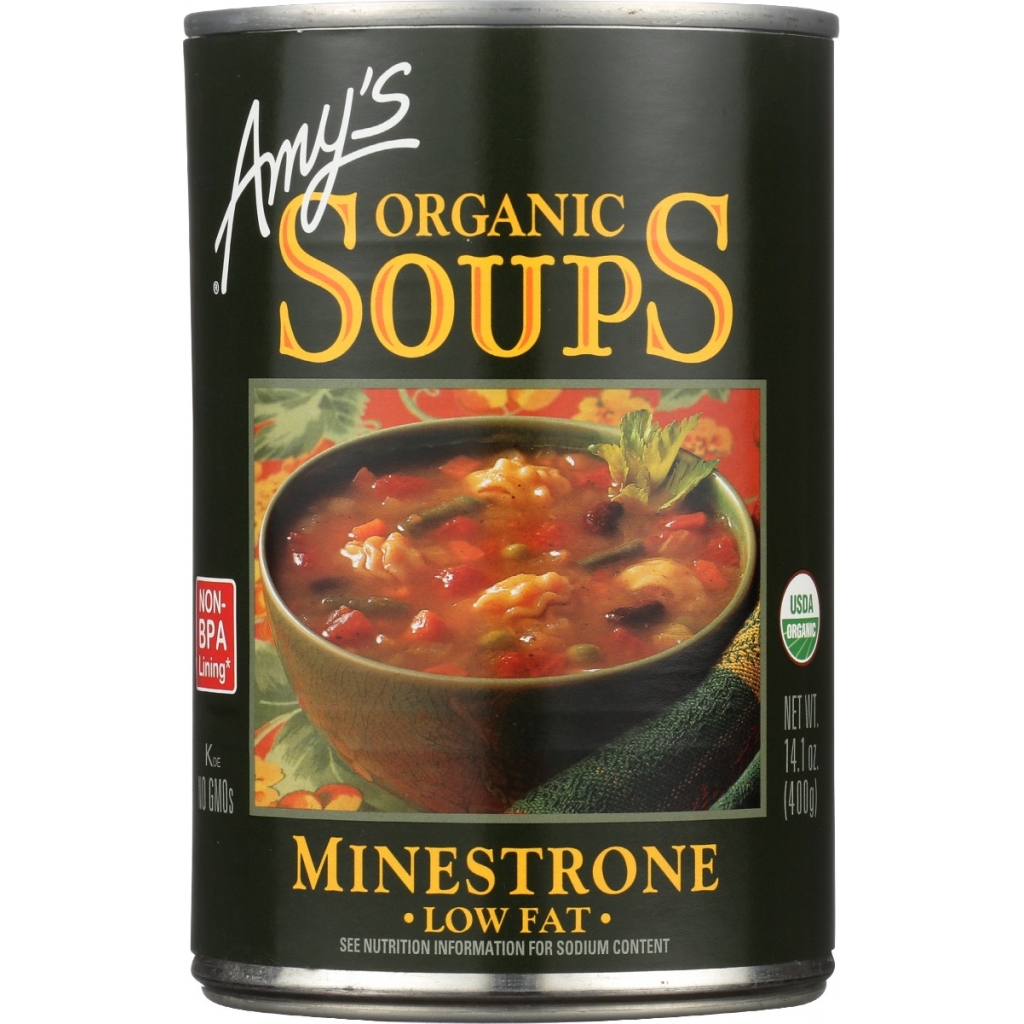 Organic Minestrone Soup with Savory Vegetables