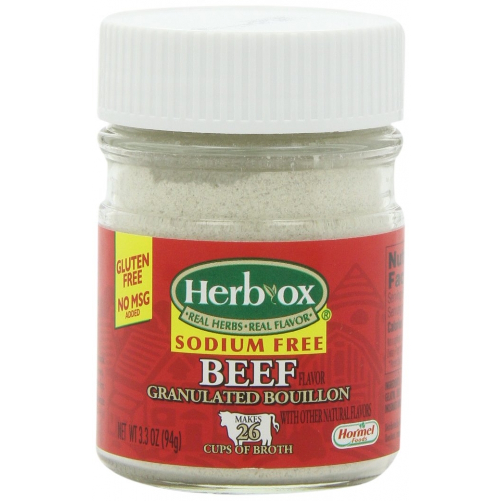 HERB-OX Sodium-Free Granulated Beef Bouillon - 3.3 oz