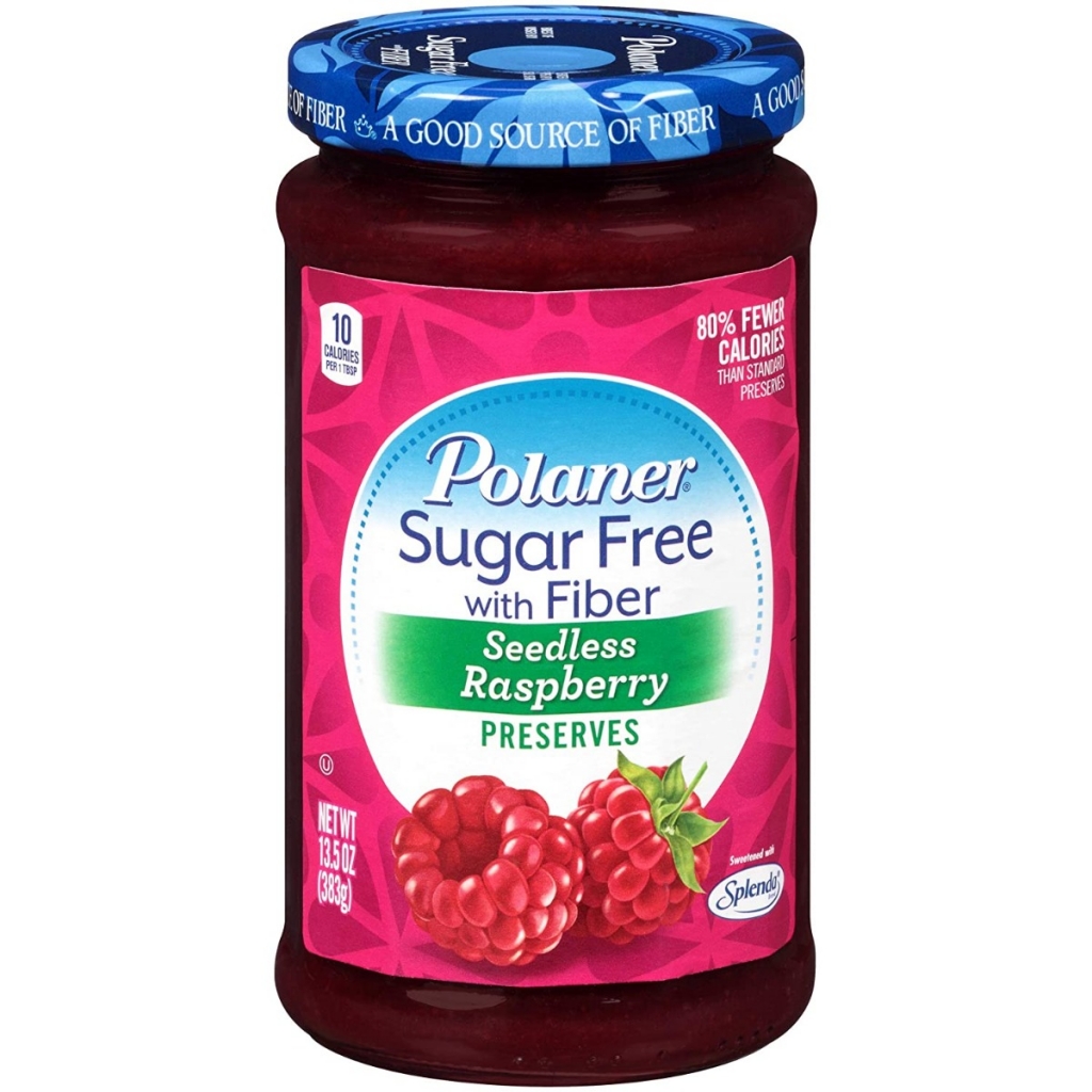 Sugar Free Seedless Raspberry Preserves with Fiber