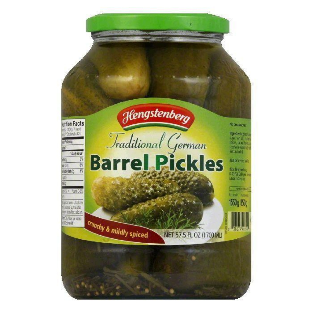 Hengstenberg Traditional German Barrel Pickles, 57.5 oz