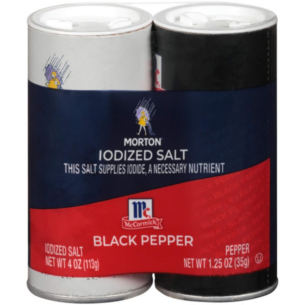 Iodized Salt & Pepper Shakers