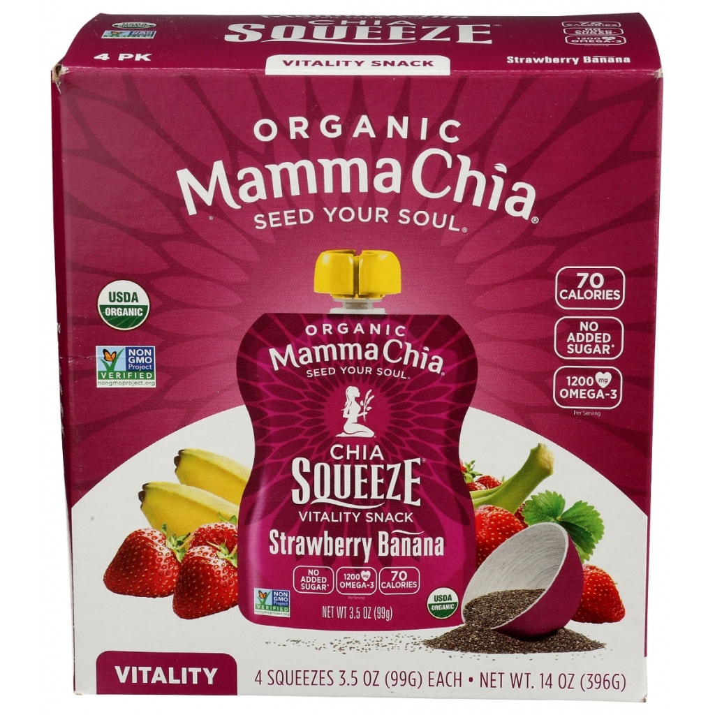 Chia Squeeze Strawberry Banana Snack Pack