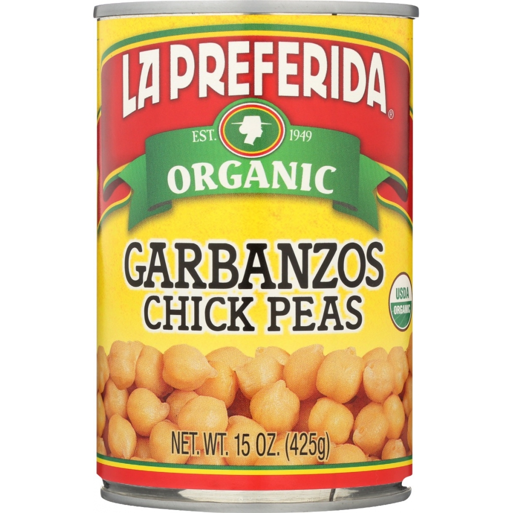 Organic Chick Peas - 15 oz - Versatile and Nutritious