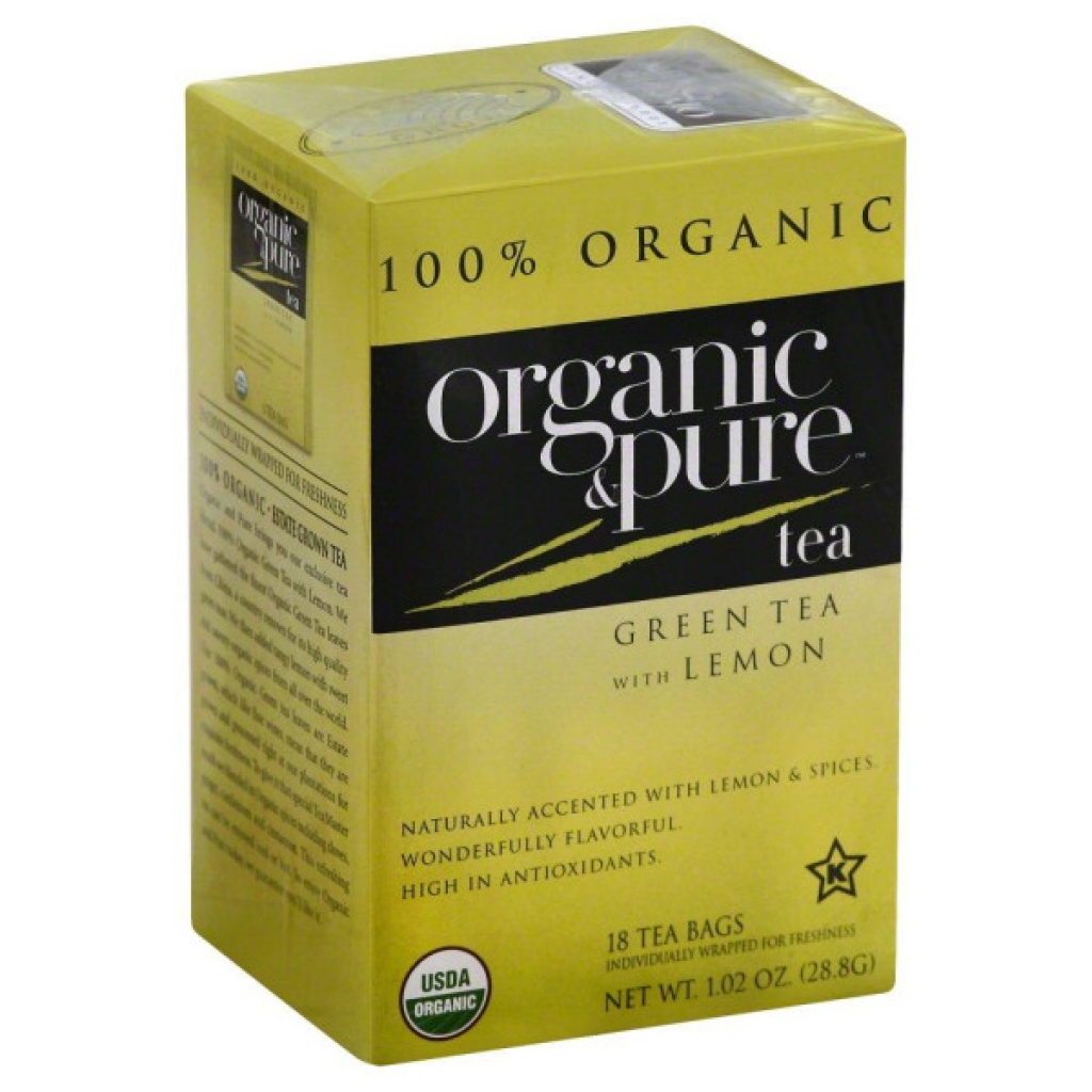 Organic Green Tea with Lemon, 18 bags