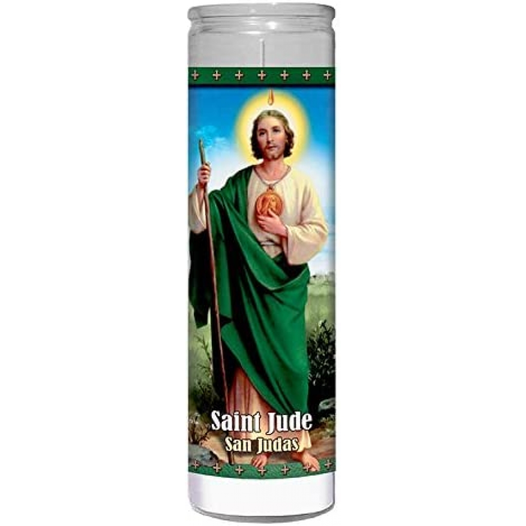 San Judas White Candle - 1 ea