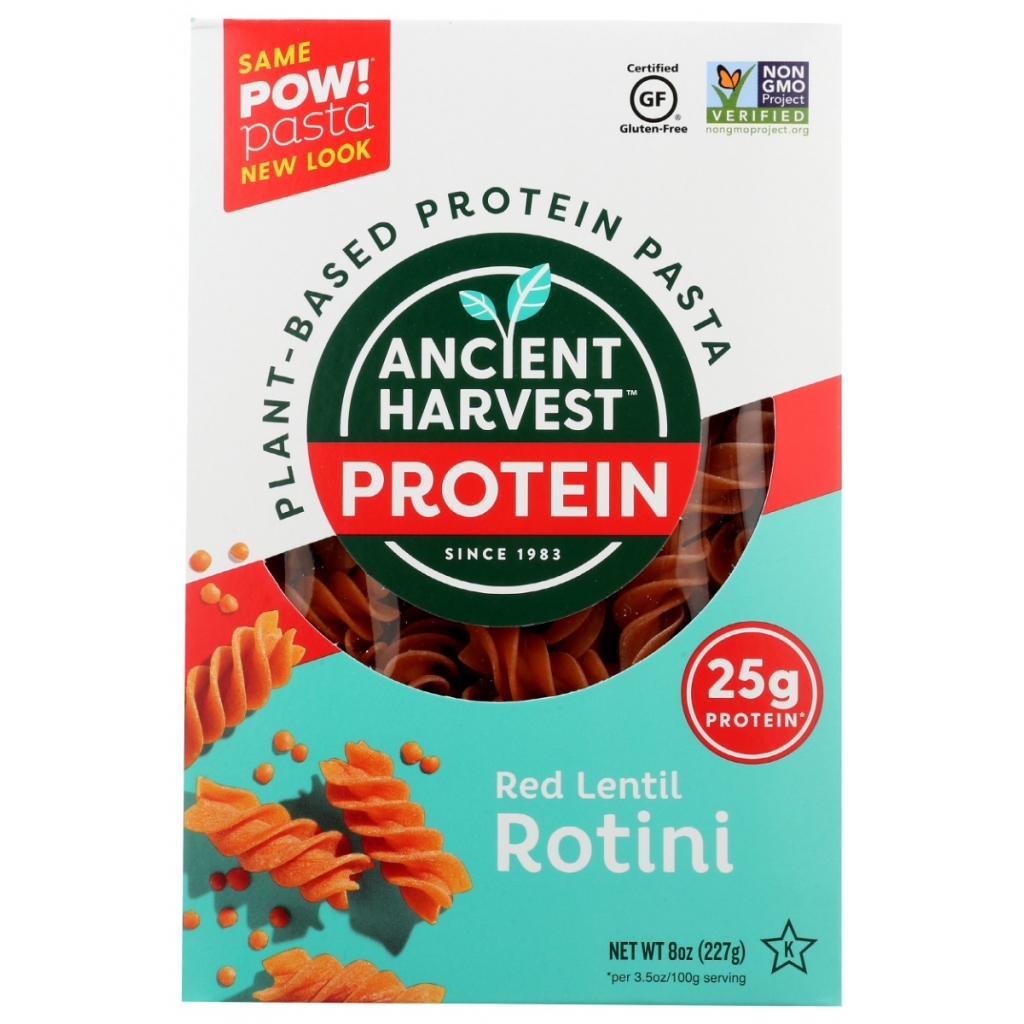 Plant-Based Protein Pasta - Red Lentil Rotini - 8 oz