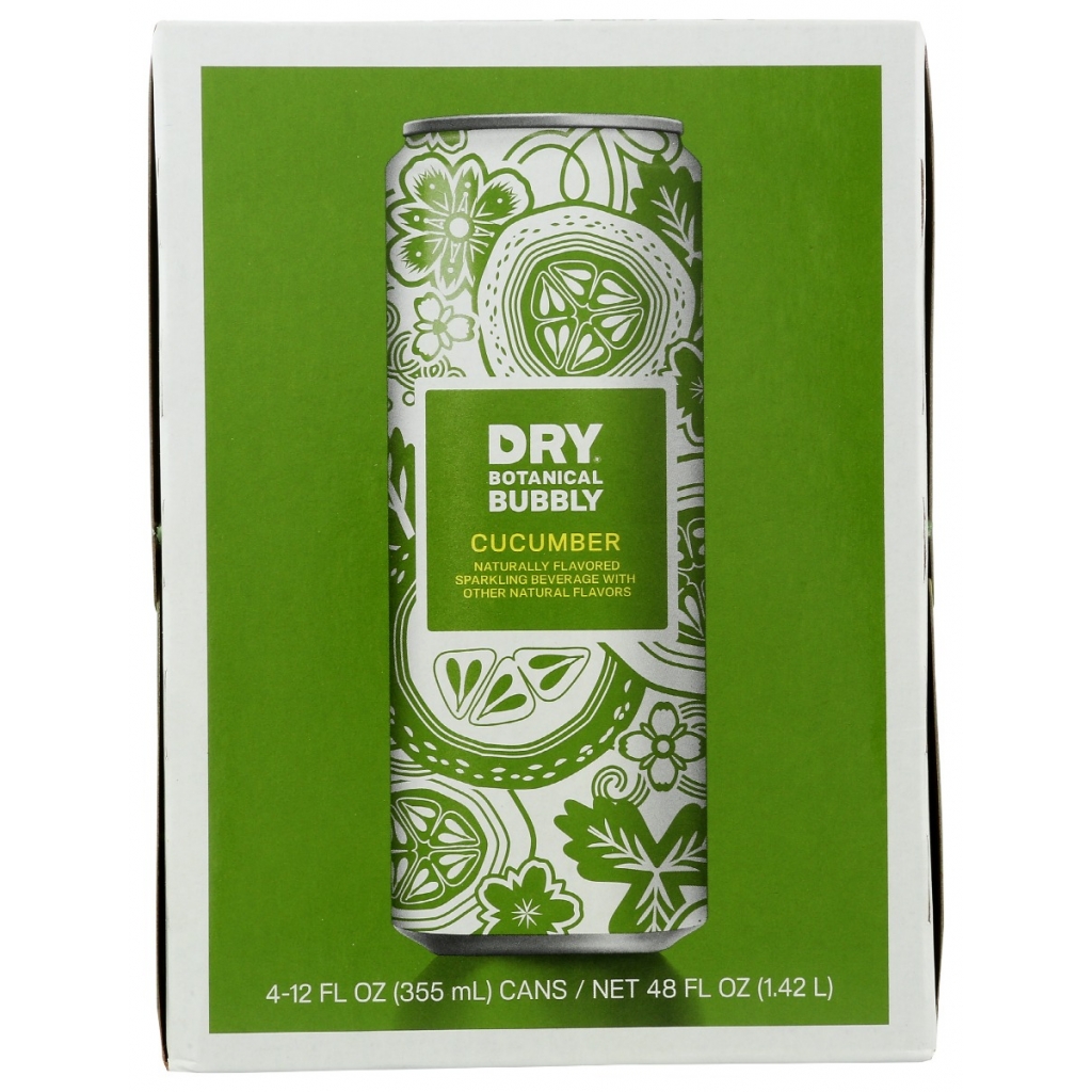 DRY Cucumber Botanical Bubbly, 48 oz (4-Pack)