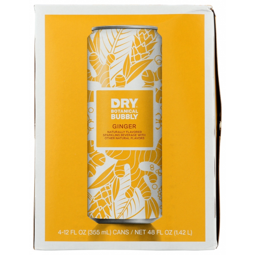 DRY Botanical Ginger Bubbly 4-Pack, 48 oz