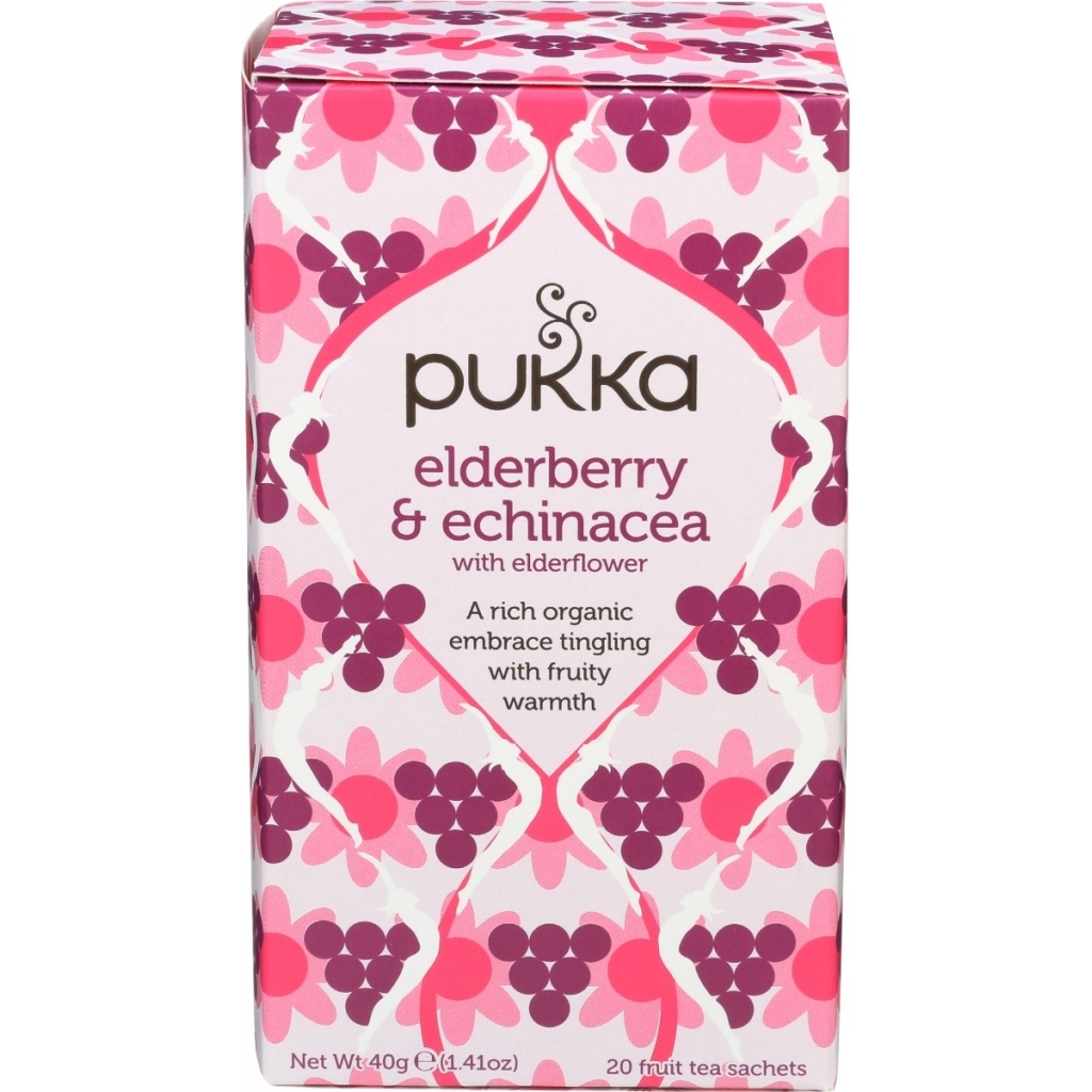 Organic Elderberry and Echinacea Tea, 20 Bags