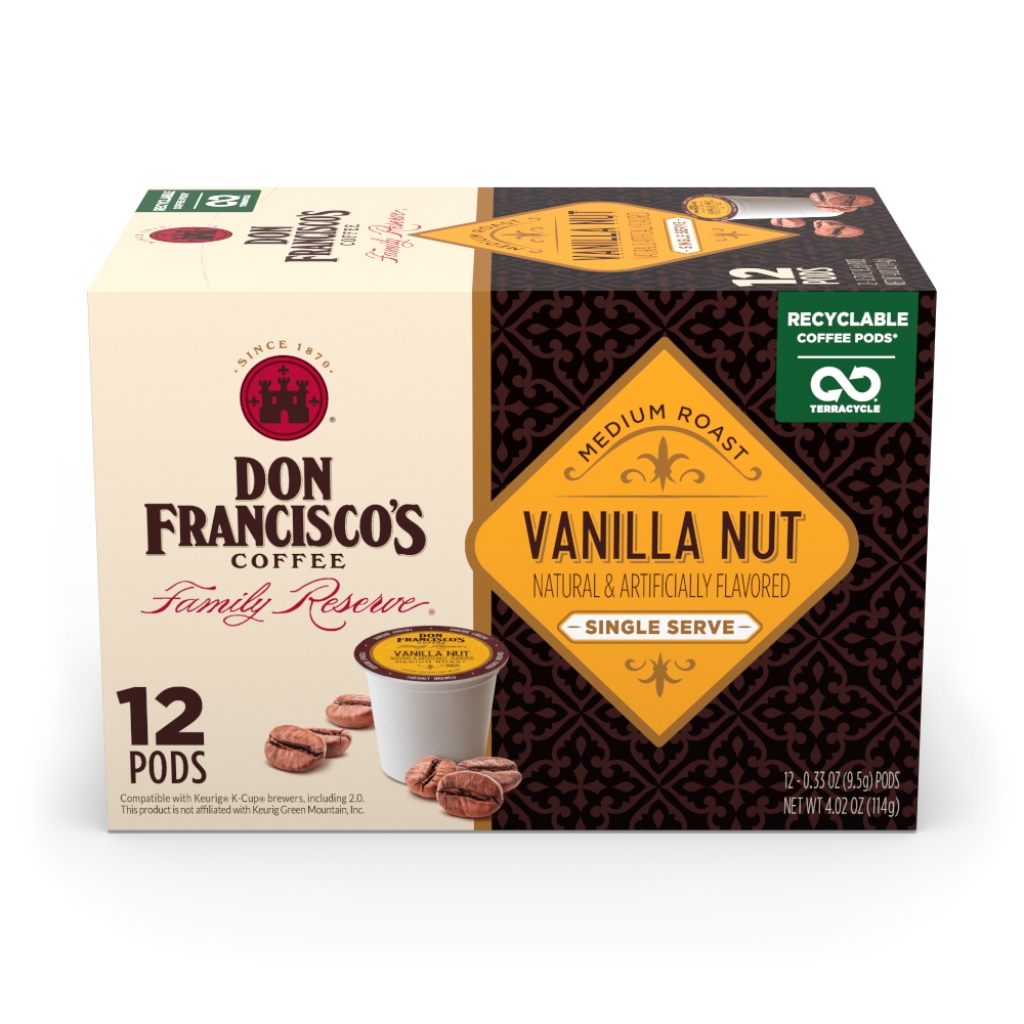 Medium Roast Vanilla Nut Coffee Pods - 4.02 oz