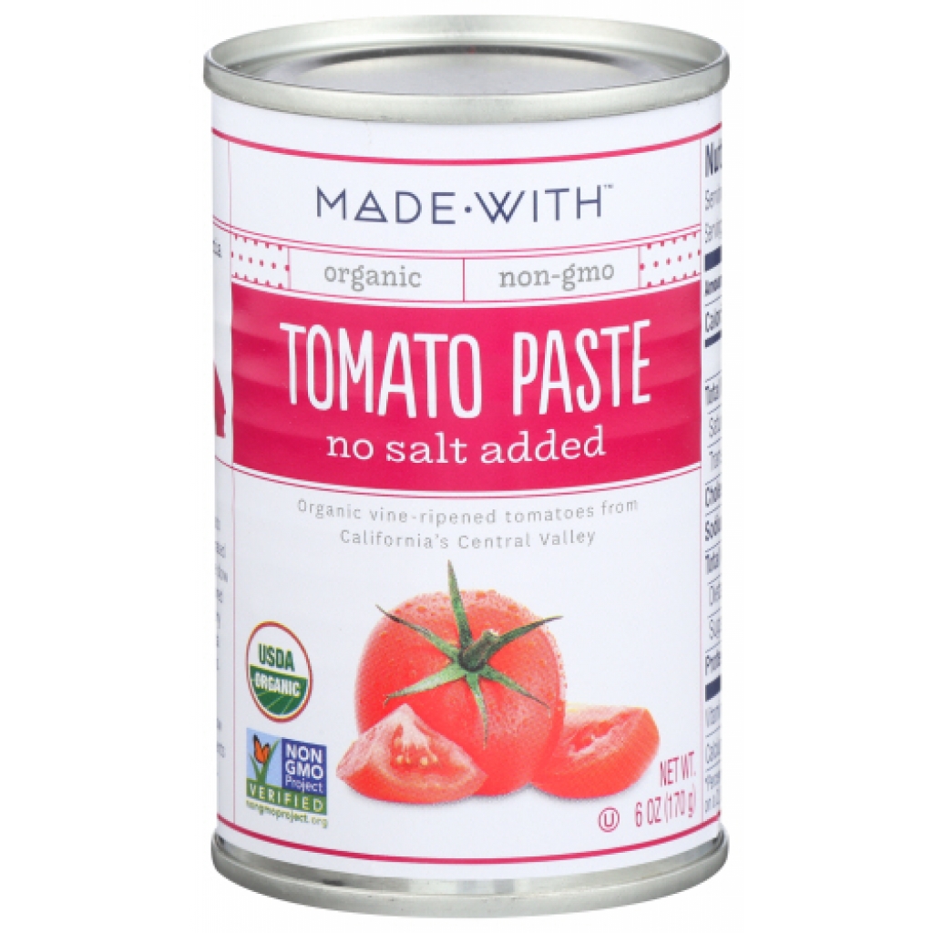 Organic Tomato Paste with No Salt Added, 6 oz