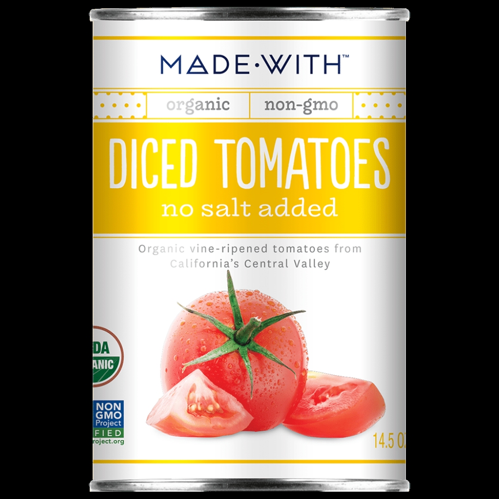 Organic Diced Tomatoes No Salt Added, 14.5 oz