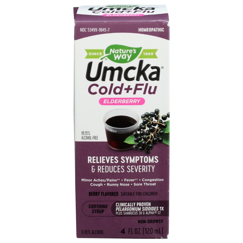 Umcka Cold+Flu Elderberry Syrup - 4 OZ