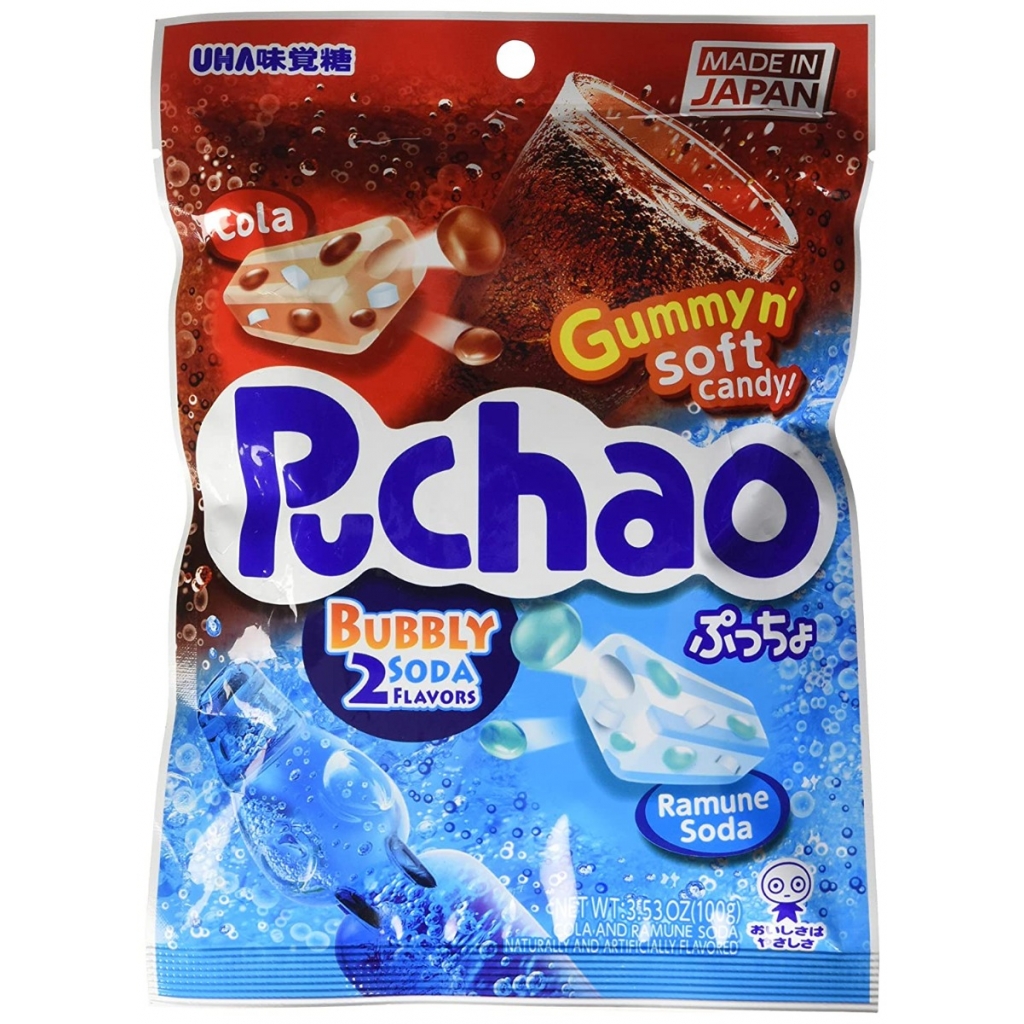 Puchao Cola and Ramune Soda Gummy Candy (3.53 oz)