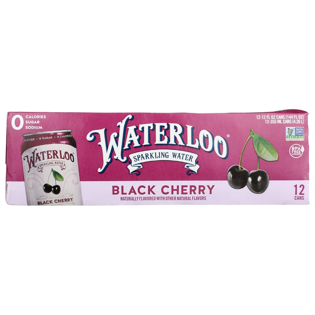 Black Cherry Sparkling Water, 12 Pack