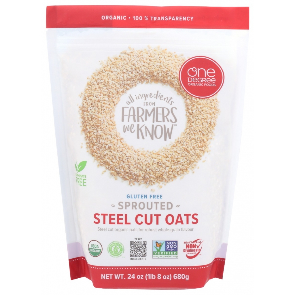 Organic Sprouted Steel Cut Oats - 24 Oz