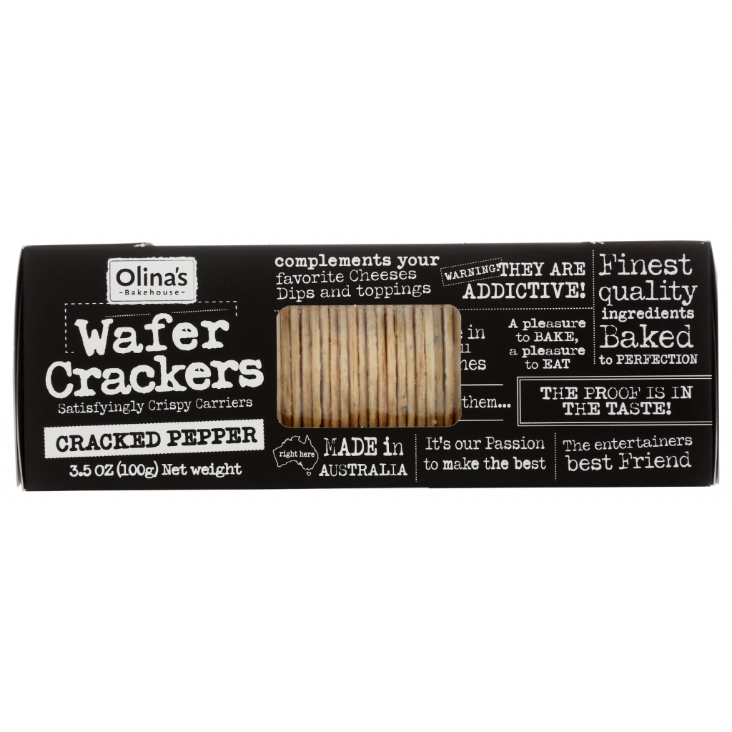 Cracked Pepper Wafer Crackers - 3.5 oz