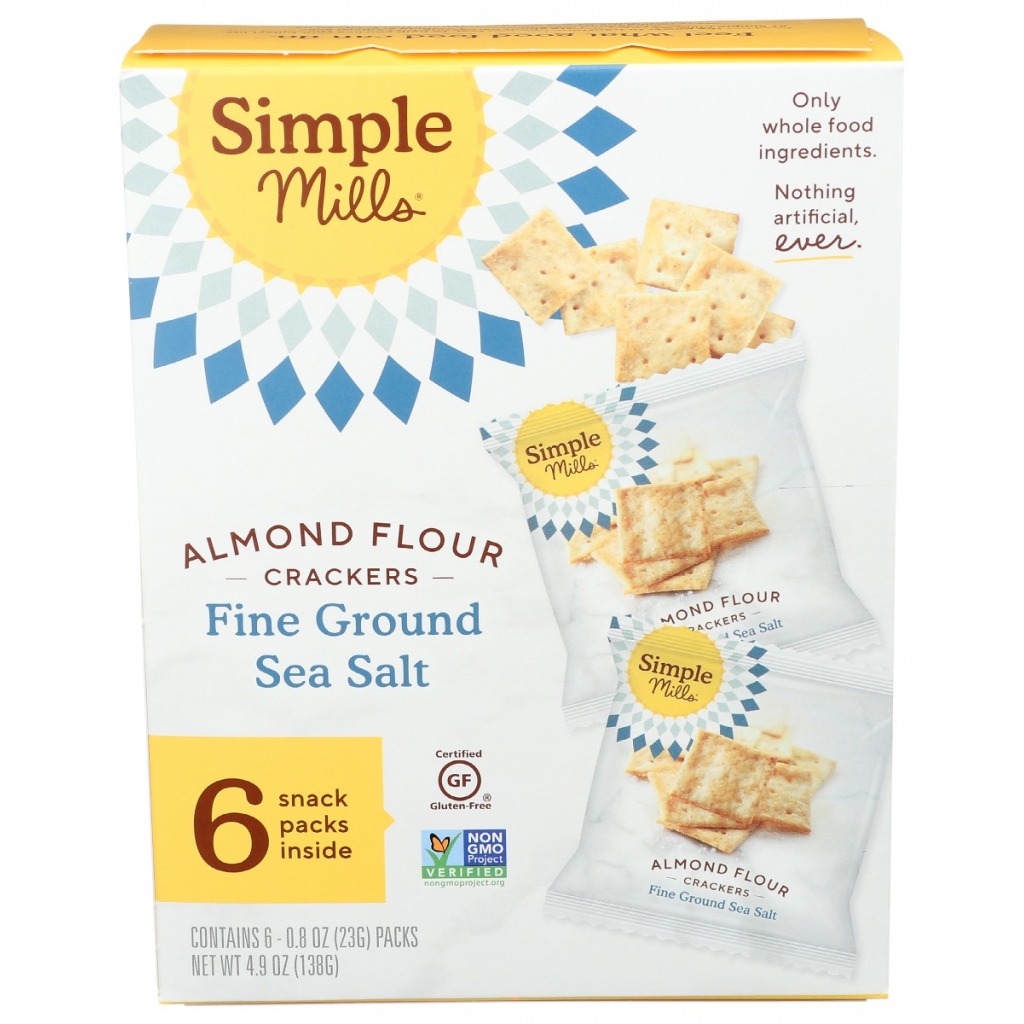 Fine Ground Sea Salt Almond Flour Crackers, 4.8 oz