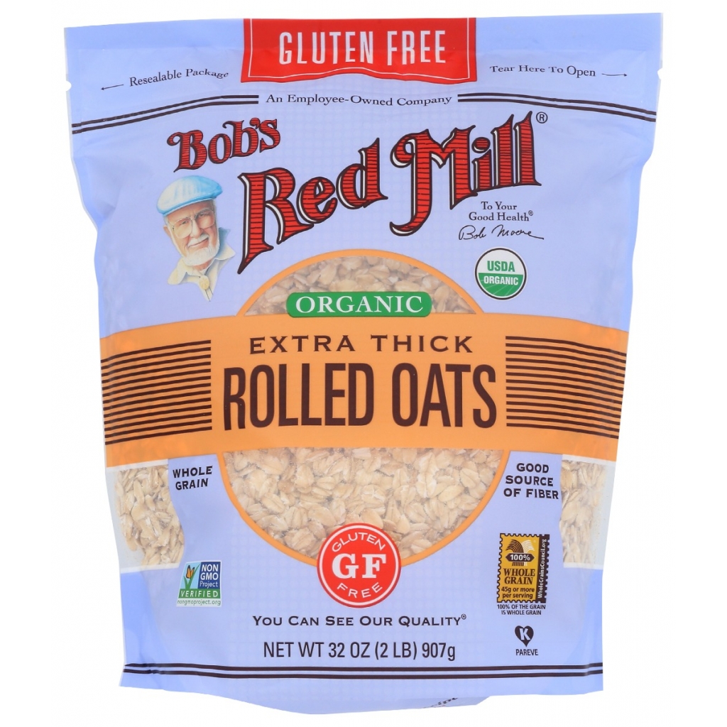 Gluten Free Organic Extra Thick Rolled Oats - 32 oz