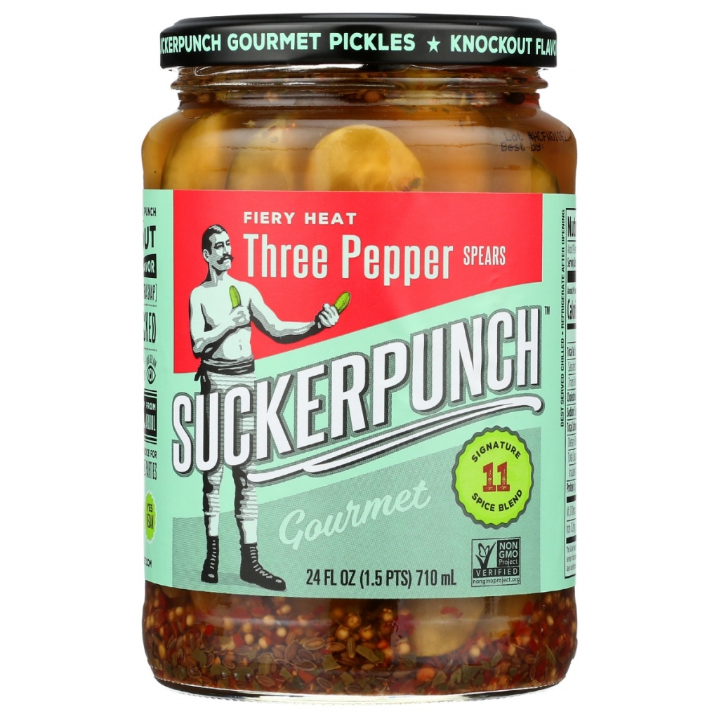 Fiery Trio Pepper Spears - Boldly Brined, 24 oz