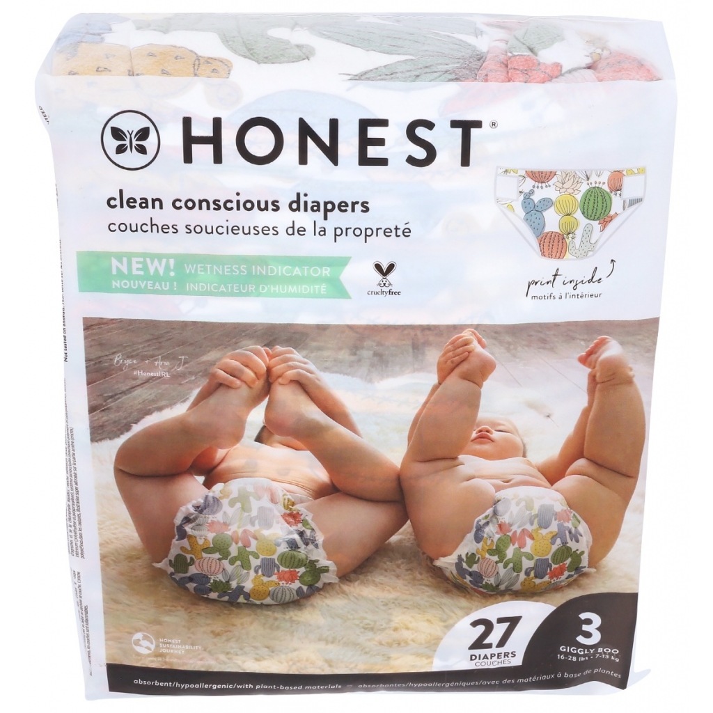 Clean Conscious Cactus Cuties Diapers Size 3 - 27 Pack