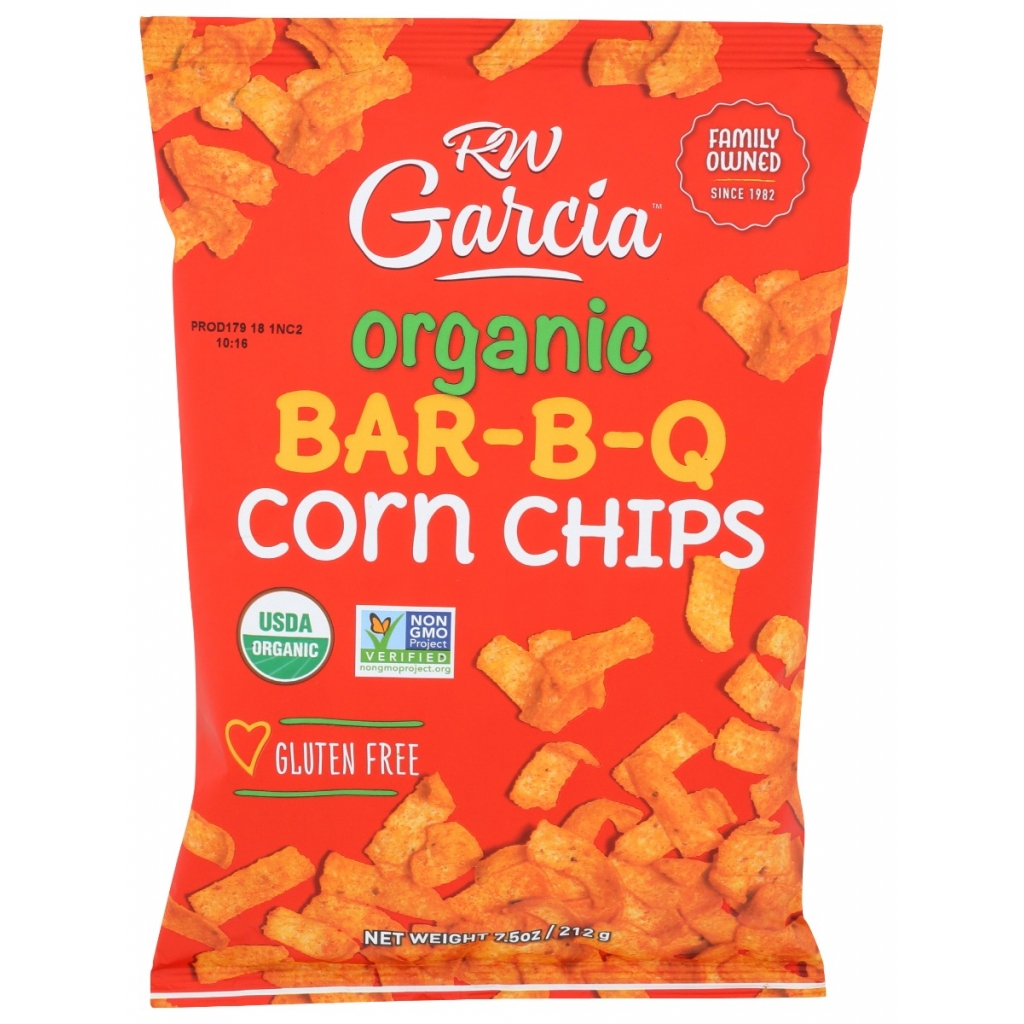 Organic BBQ Corn Chips, 7.5 oz