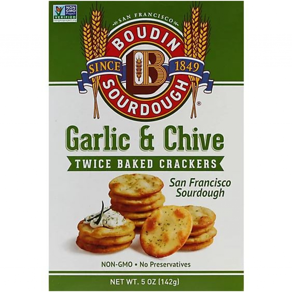 Garlic & Chive Sourdough Crackers - 5 oz