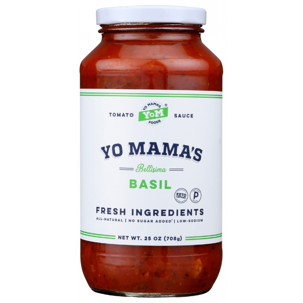 Yo Mama's Tomato Basil Sauce, 25 oz