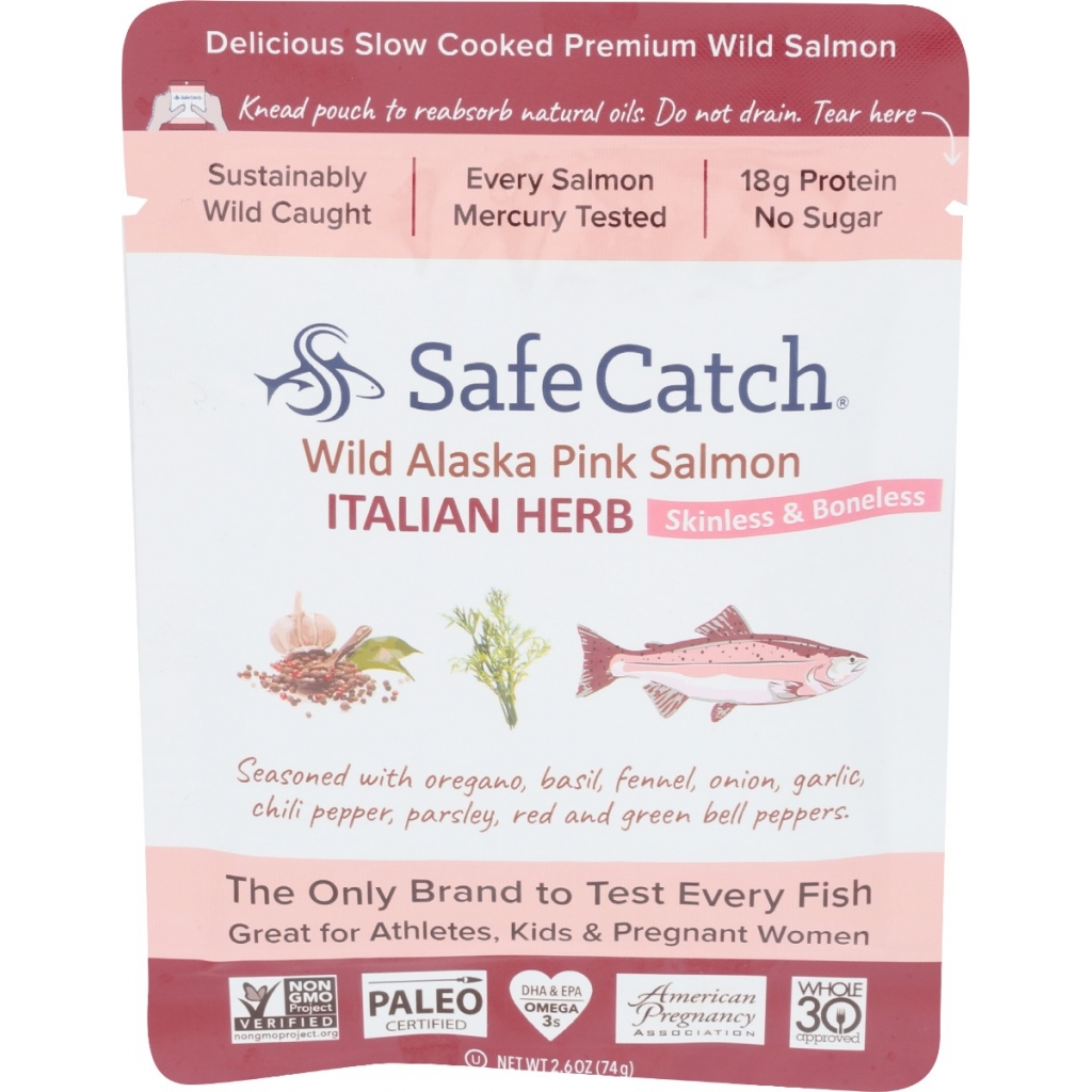 Wild Pacific Pink Salmon with Italian Herbs