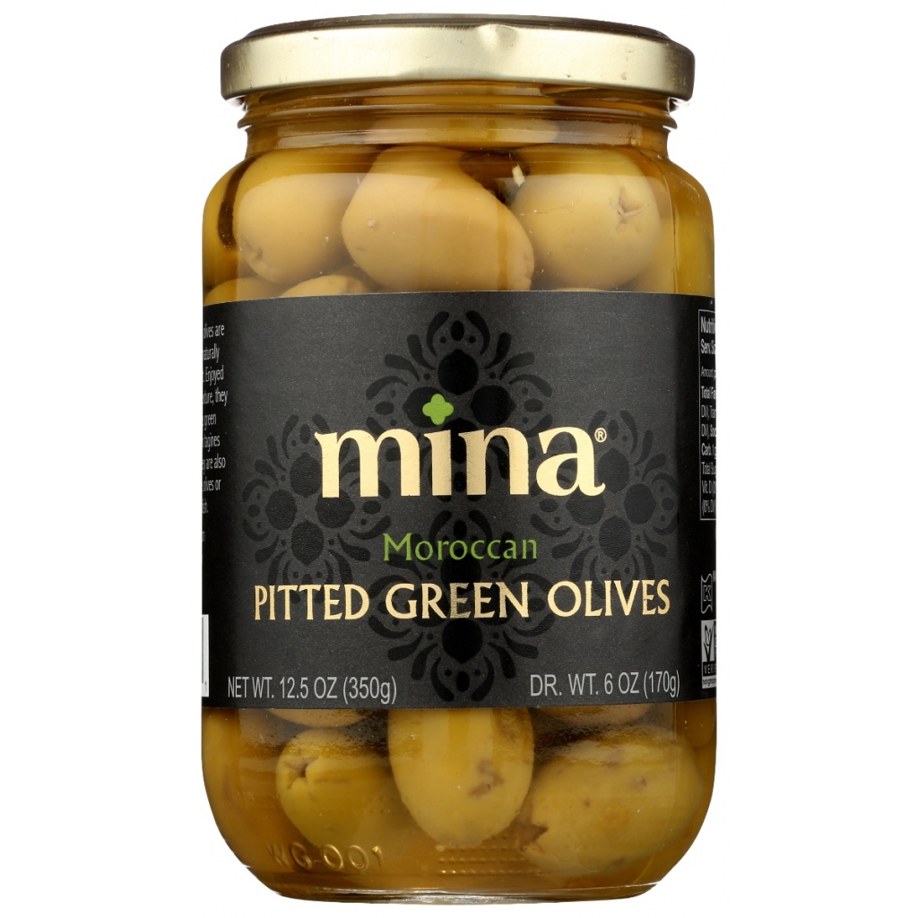 Pitted Green Moroccan Olives