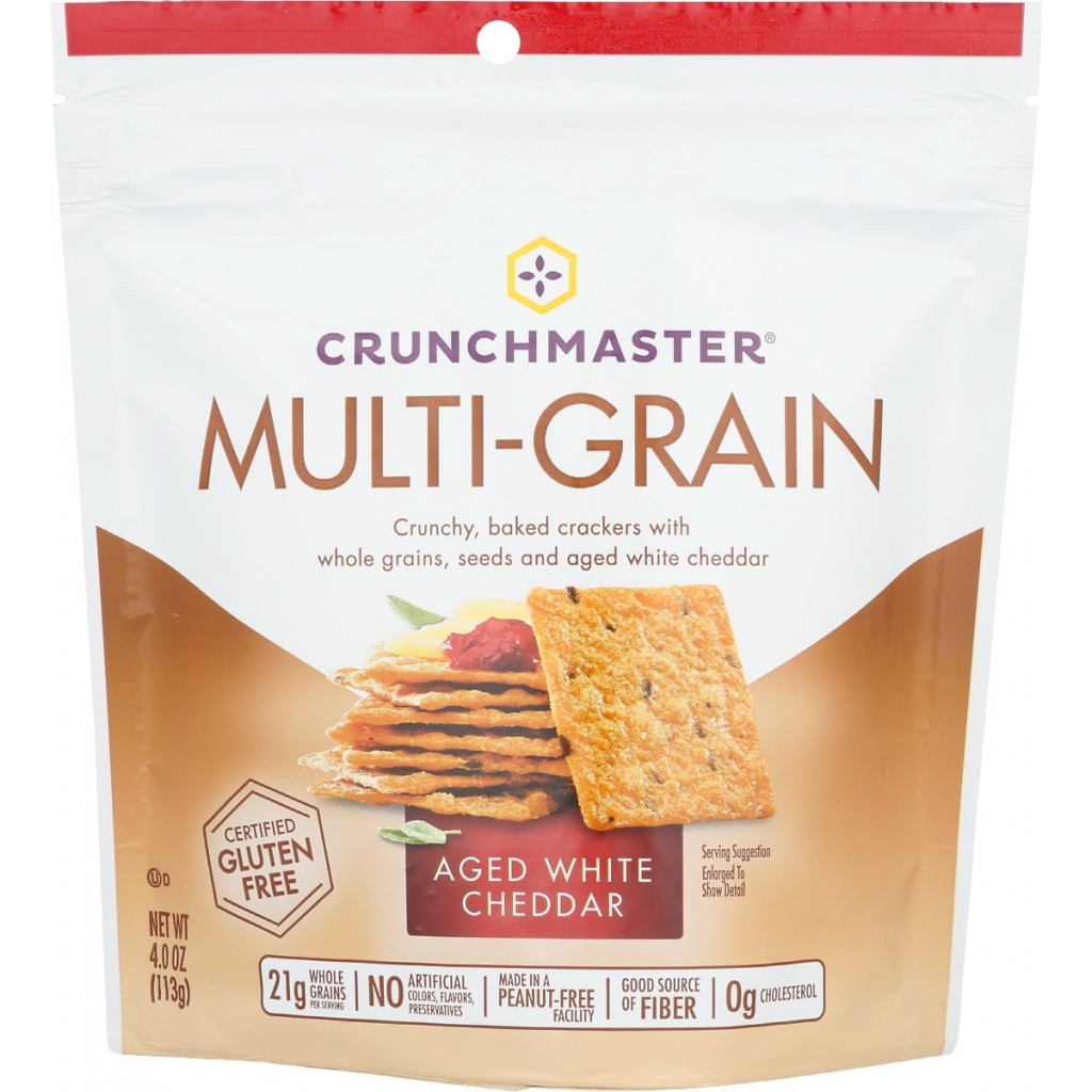 Multigrain Aged White Cheddar Crackers - Savory Snack