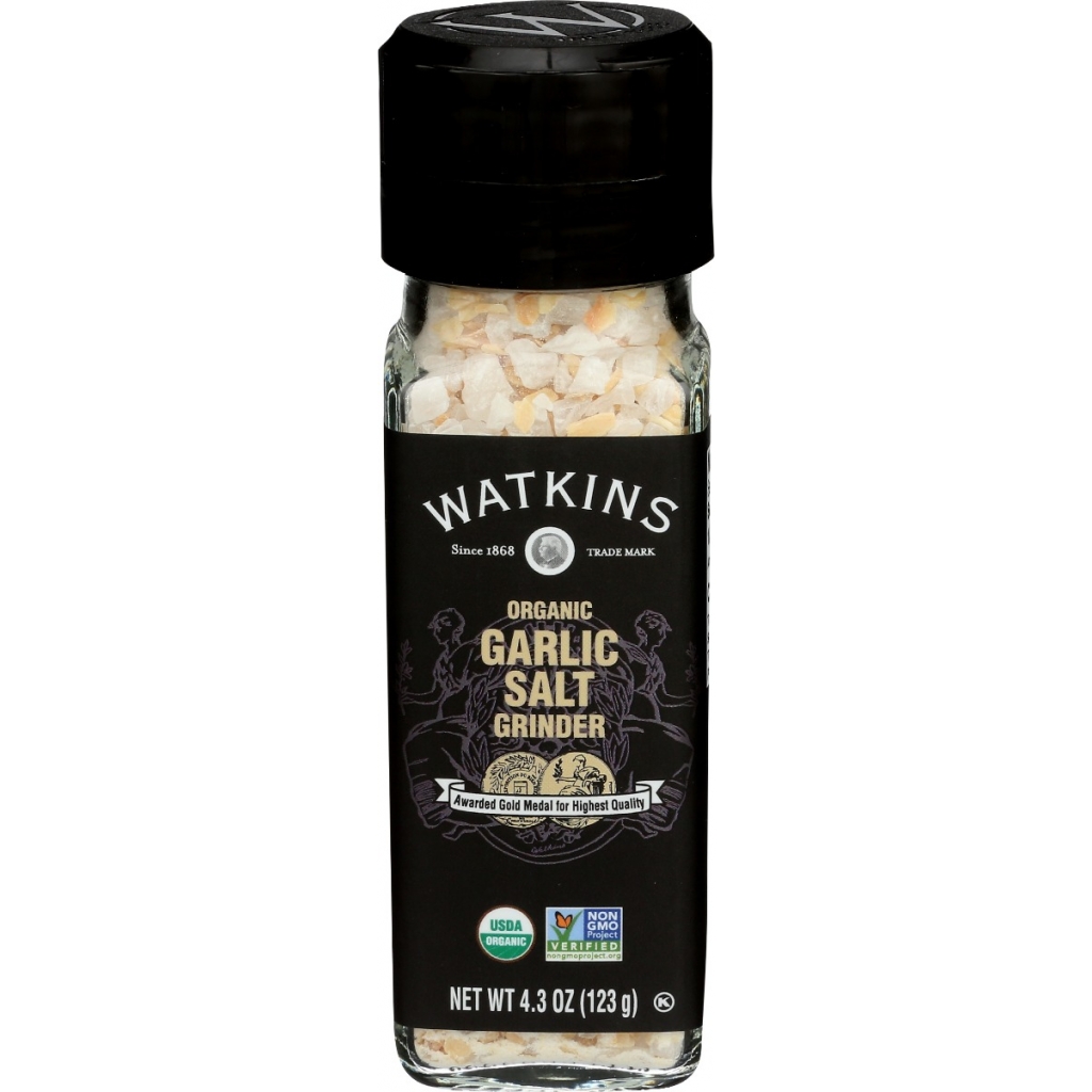 Organic Garlic Salt Grinder - 4.3 oz