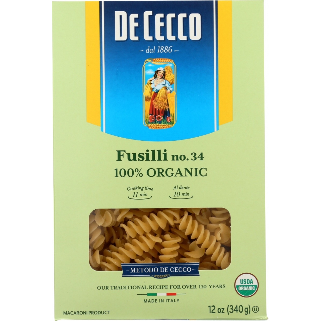 Organic Fusilli Pasta - 12 oz