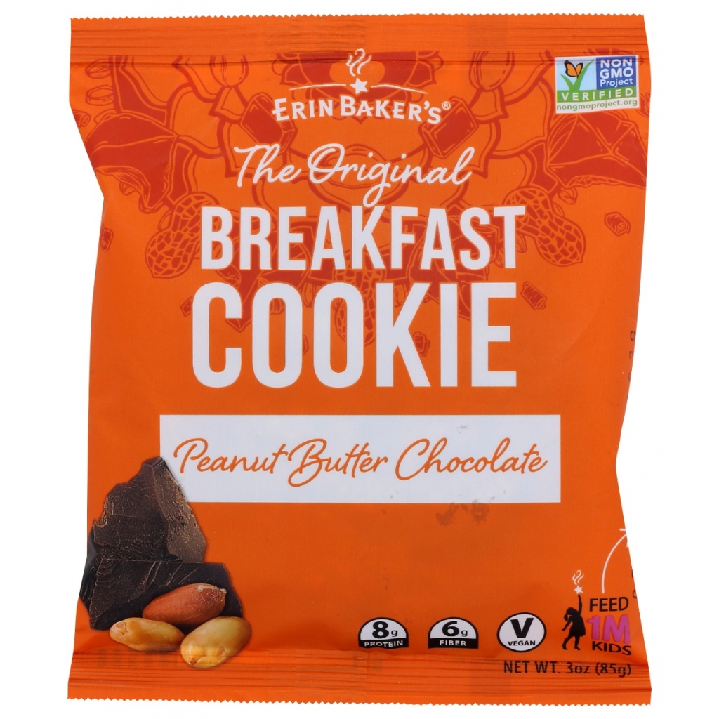 Plant-Based Breakfast Cookie with Peanut Butter and Chocolate - 3 oz