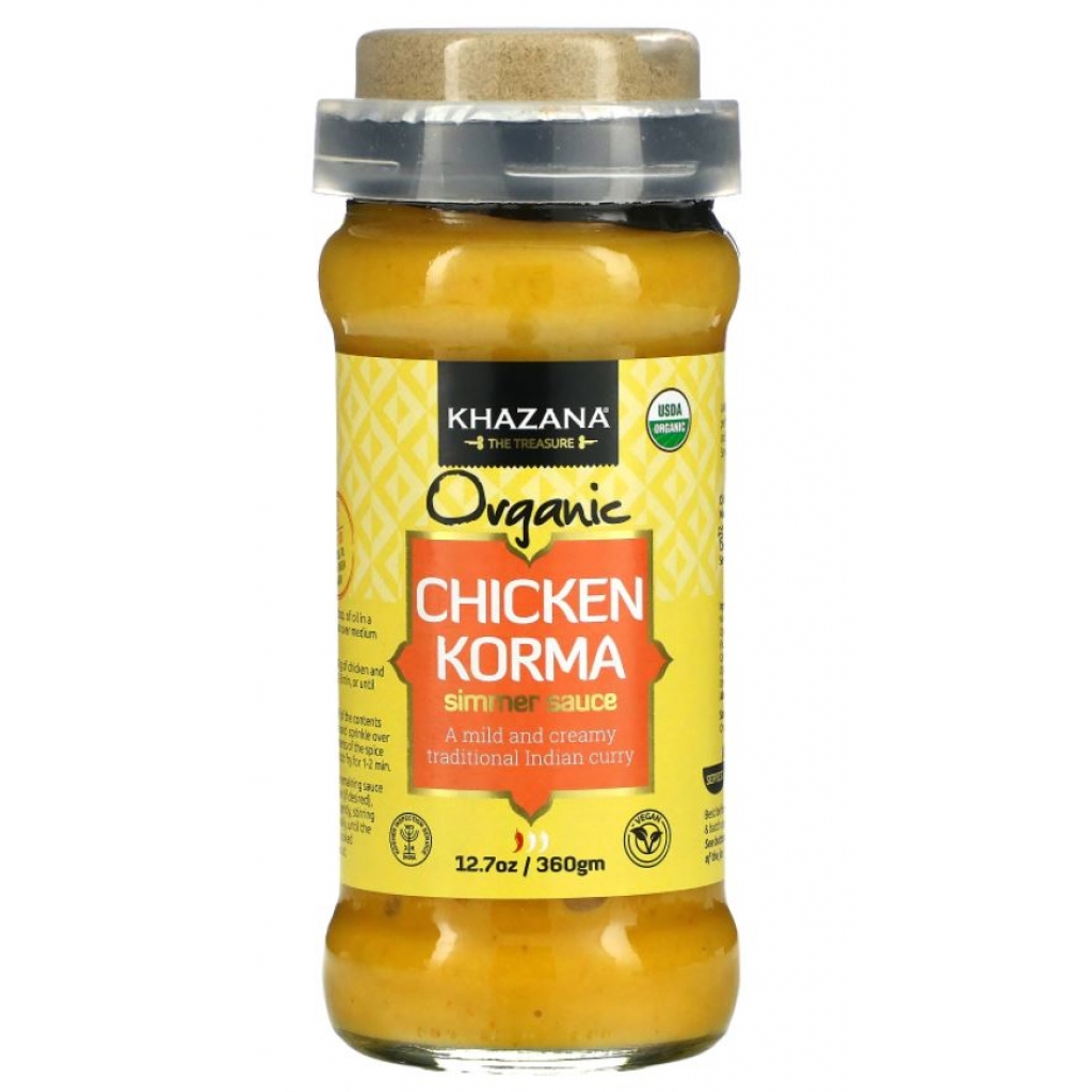 Khazana Organic Chicken Korma Simmer Sauce, 12.7 oz