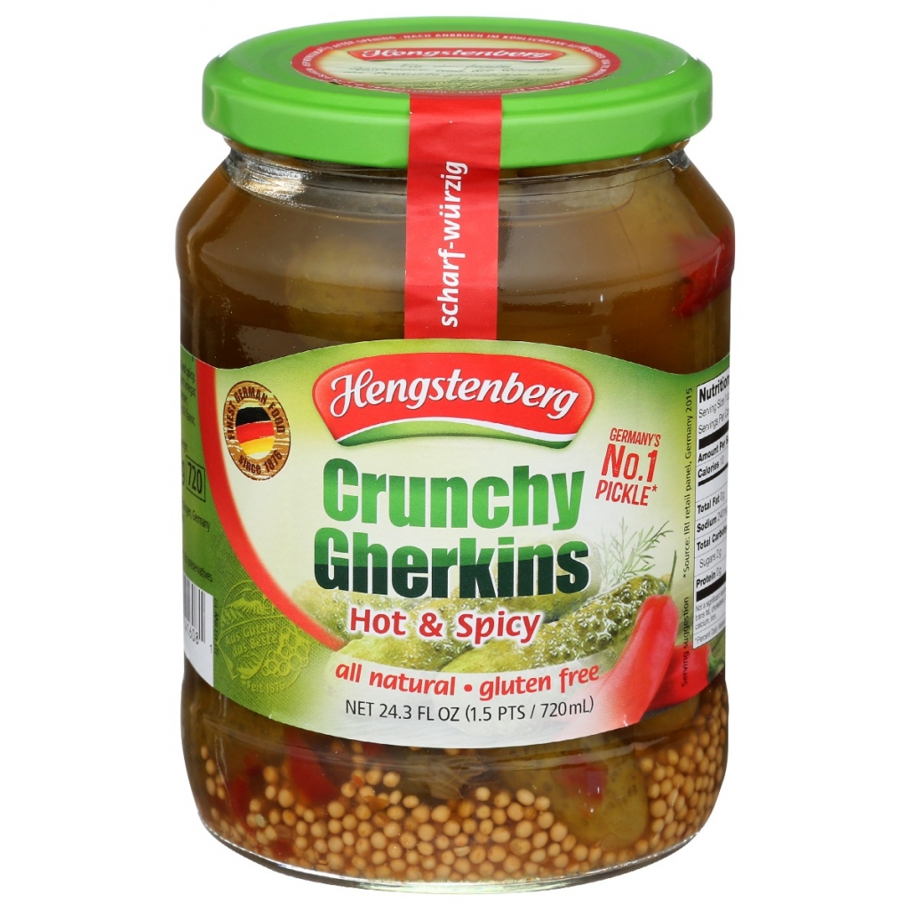 Spicy Hot & Crunchy Gherkins Pickles - 24.3 oz