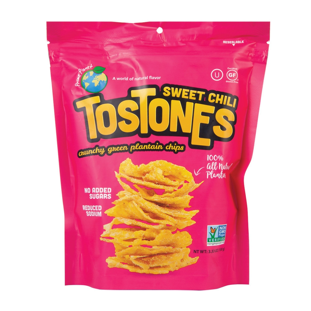 Sweet Chili Tostones Crunchy Plantain Chips, 3.53 oz