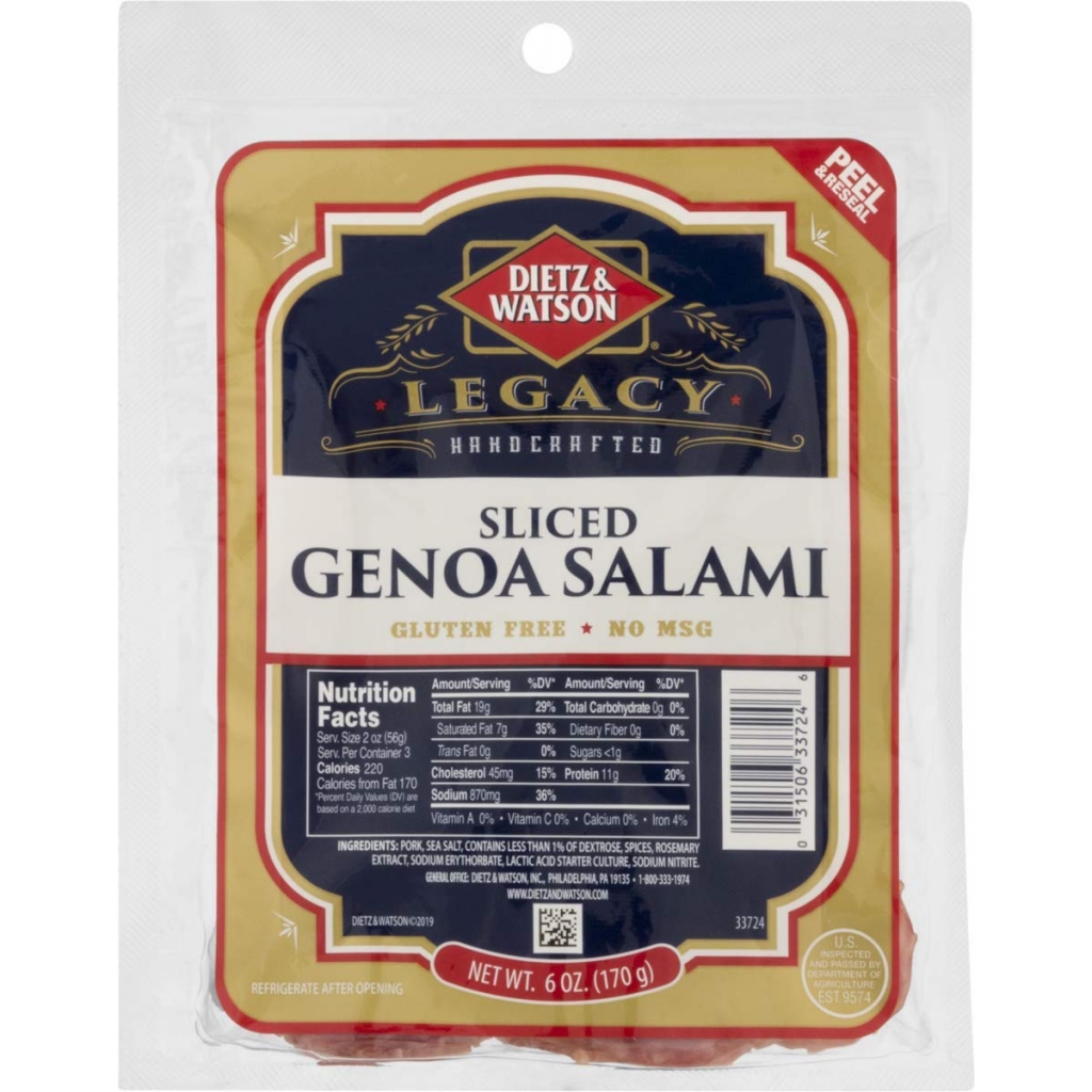 Legacy Sliced Genoa Salami (3.38 lb)