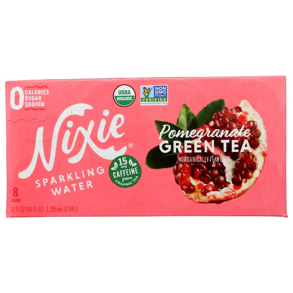 Sparkling Water with Pomegranate Green Tea