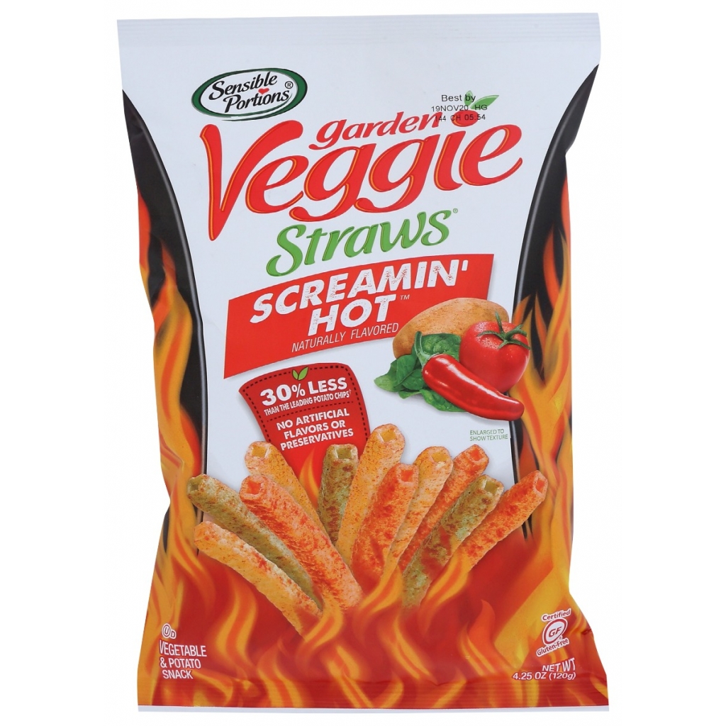 Screamin' Hot Garden Veggie Straws - 4.25 oz - Spicy Snack