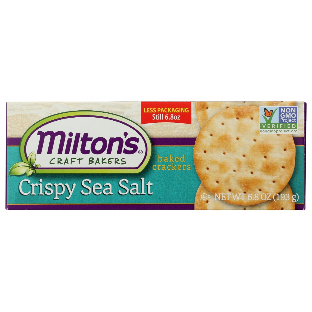 Milton's Crispy Sea Salt Gourmet Crackers, 6.8 oz