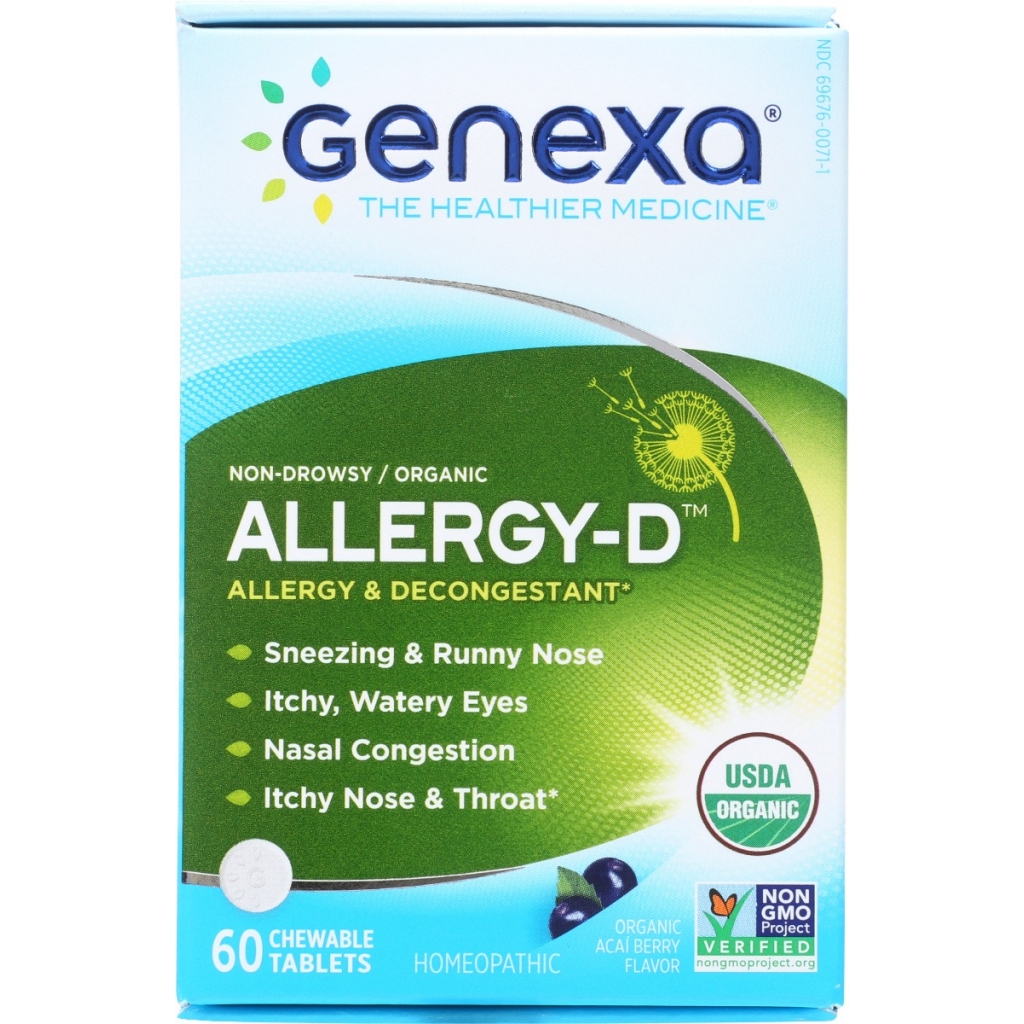 Organic Allergy-D Decongestant - 60 Tablets