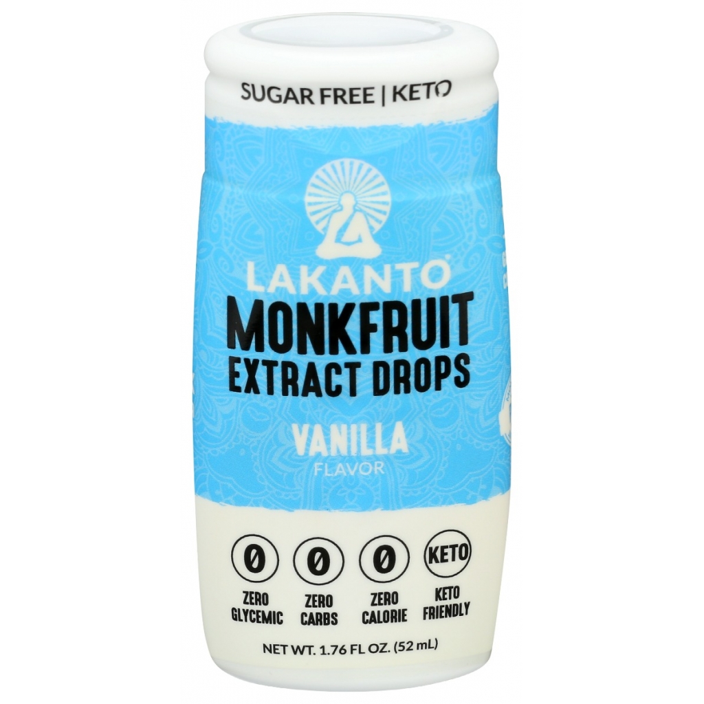 Lakanto Monk Fruit Vanilla Sweetener - Guilt-Free, 1.76 fl oz